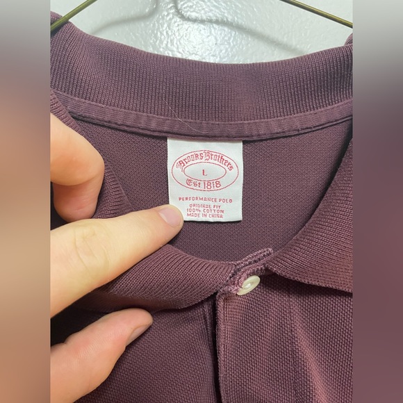 Brooks Brothers Men’s Maroon Polo Shirt Size Large Great Condition - Picture 2 of 6